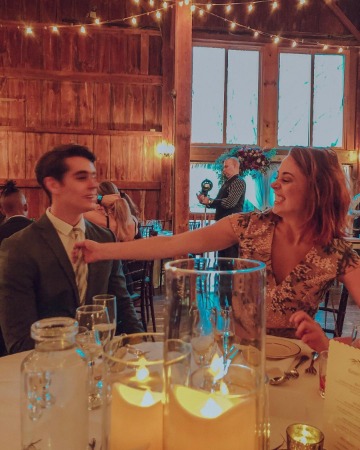 Kyle Selig with Erika Henningsen.